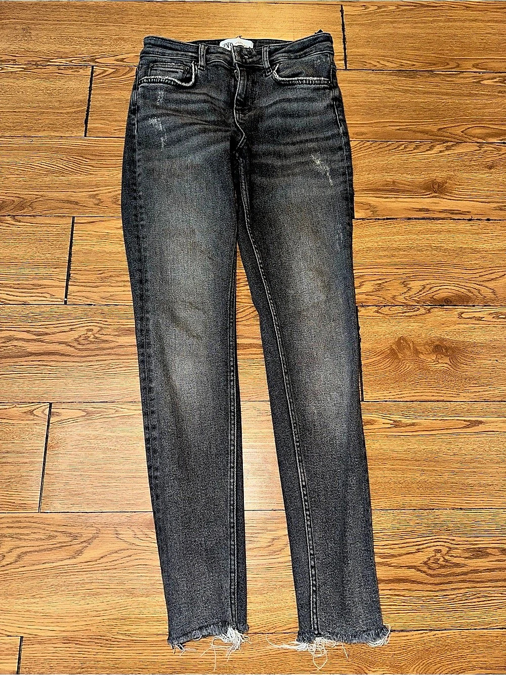 Zara Women's Skinny Jeans in Black & Gray Waist US 4 - Picture 10 of 13